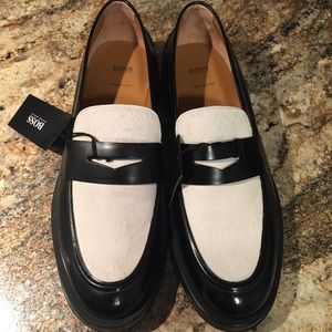 White calf hair Hugo Boss Loafers
